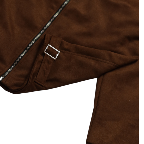 SUEDE JACKET WITH A BELT